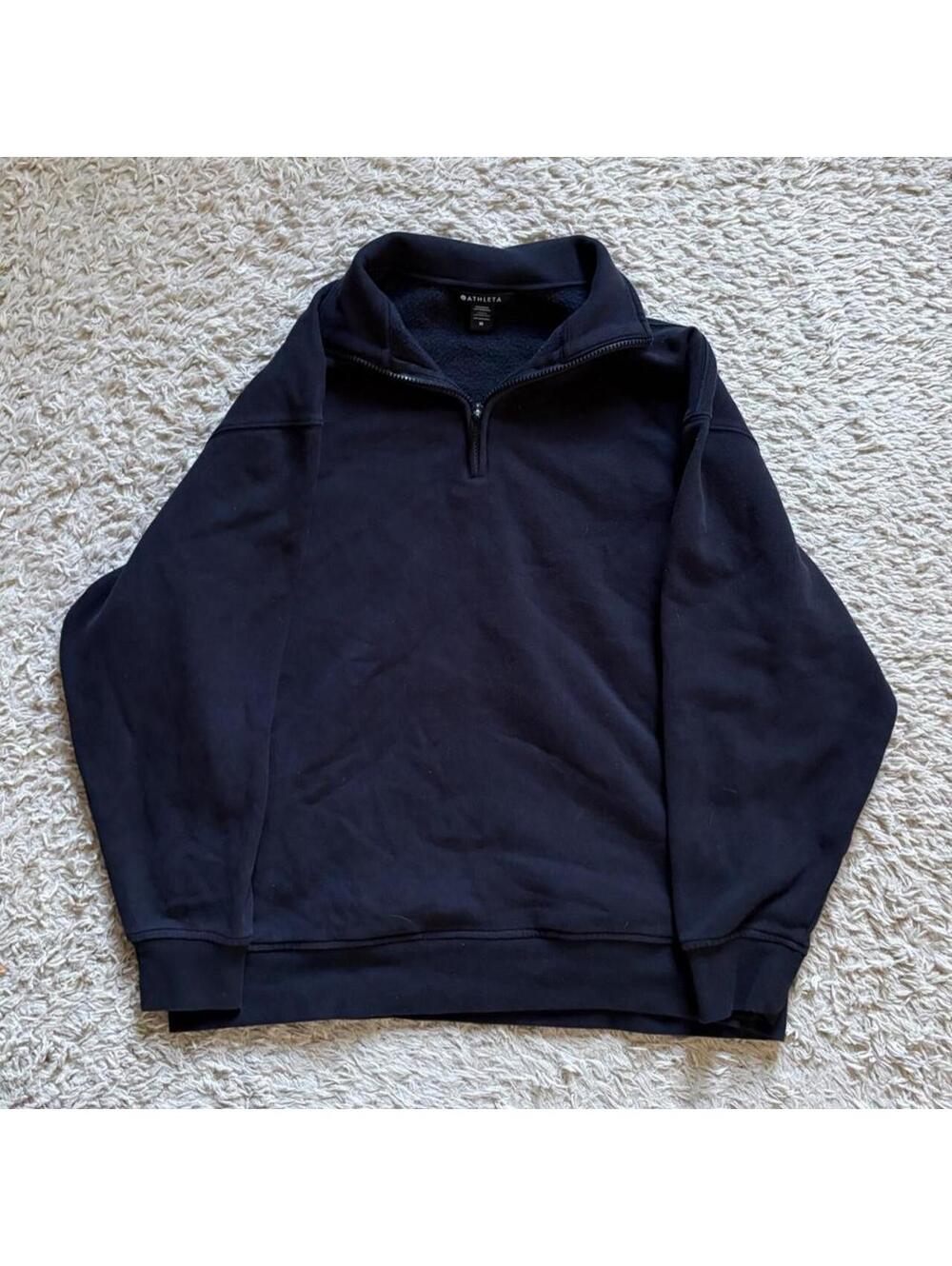 Athleta quarter zip sweatshirt in black
